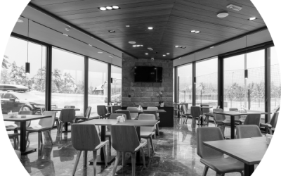 Closed and empty restaurant during the Covid-19 pandemic